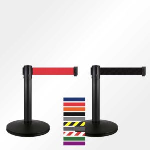 Absperrständer schwarz mini - 3 Meter Zugband