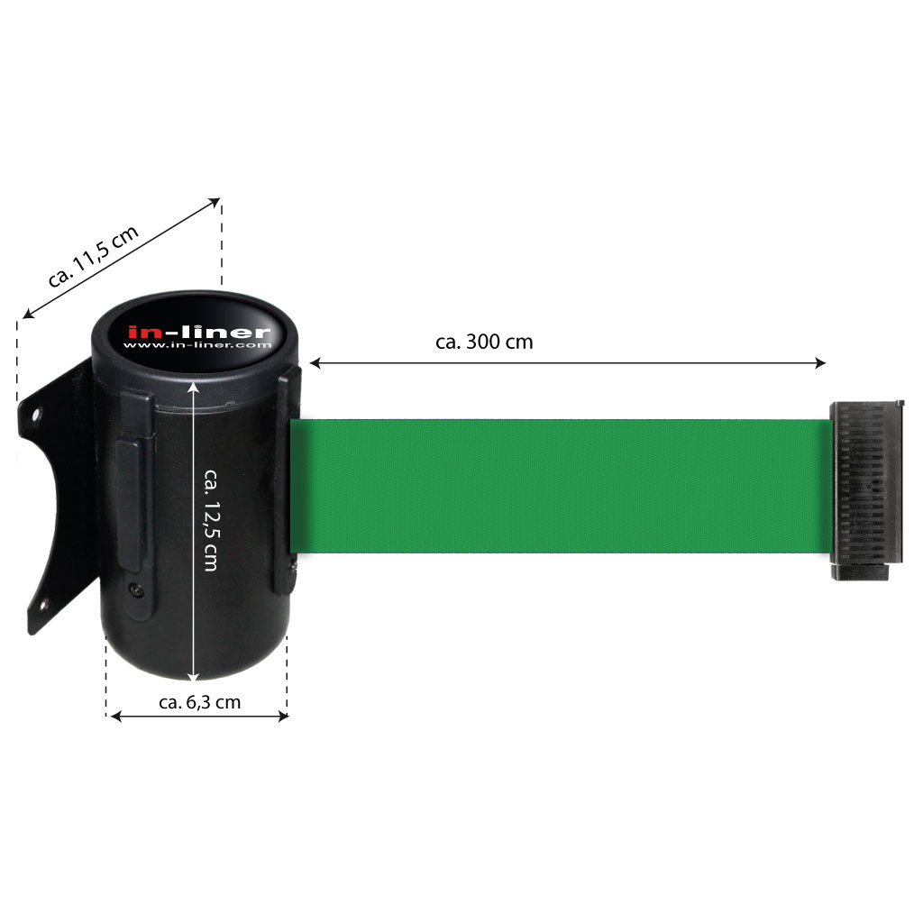 in-liner-wandhouder-model-Belt-staal-300cm-groen